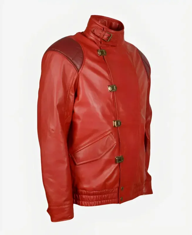 Akira Kaneda Red Leather Jacket side
