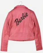 Barbie Pink Leather Jacket Back