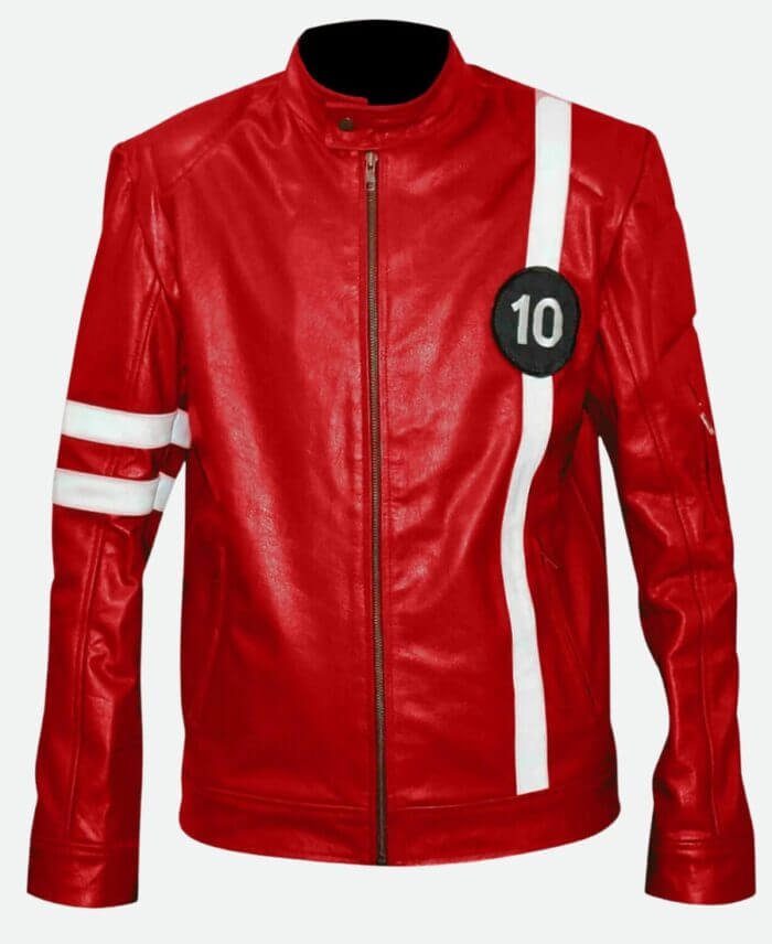 Ben 10 Leather Jacket Red Front