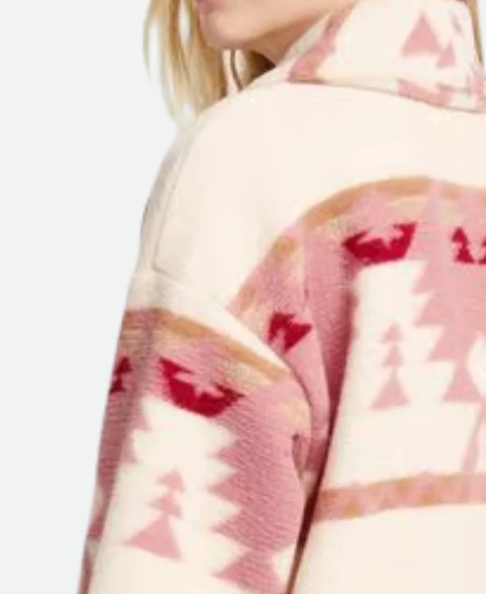 Yellowstone Beth Dutton Pink Printed Coat Detailed Image