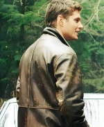 Jensen Ackles Supernatural S07 Dean Winchester Brown Leather Jacket