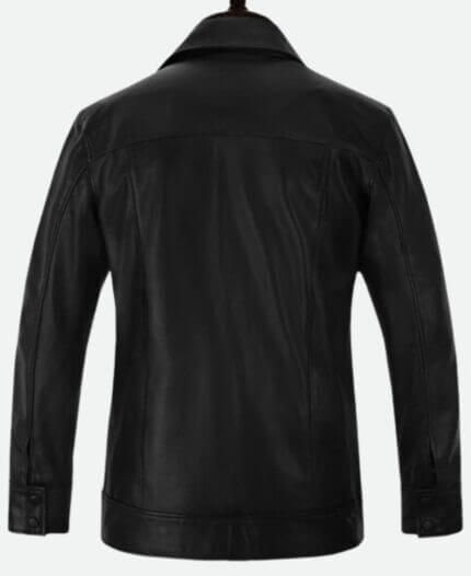 Elvis Presley Black Leather Suit Back