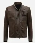 Han Solo Star Wars Brown Leather Jacket Front