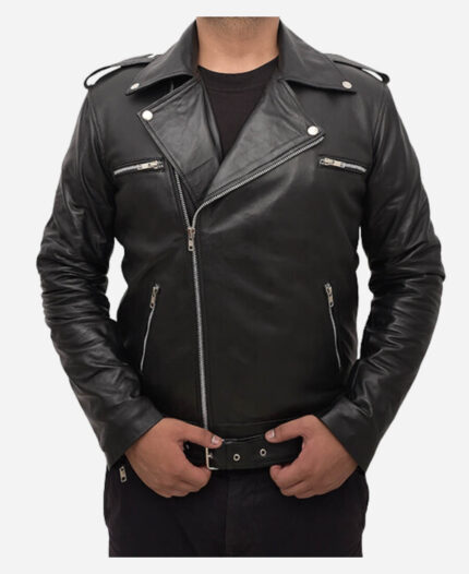 The Walking Dead Negan Leather Jacket Front