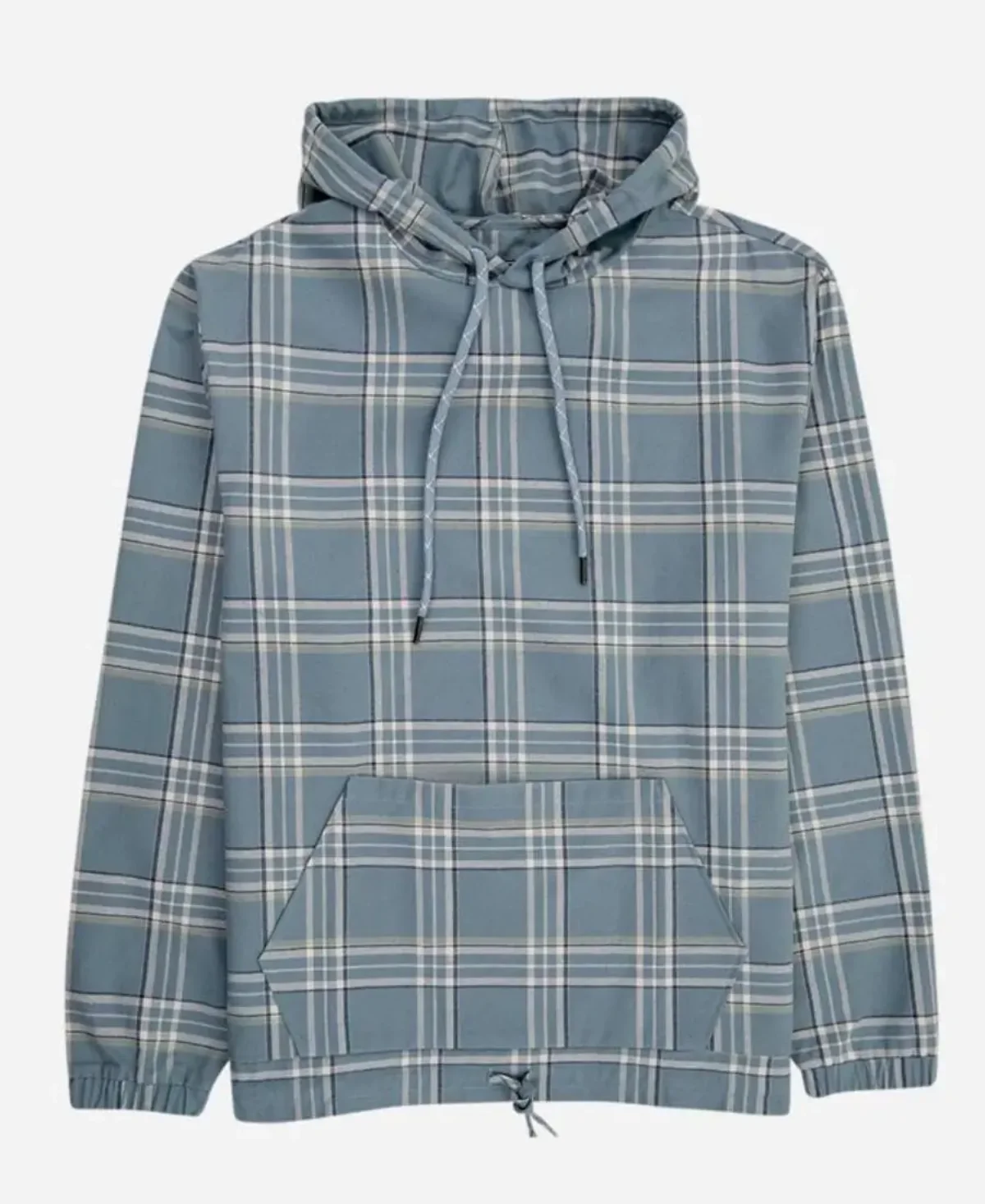 Blue checkered hoodie online