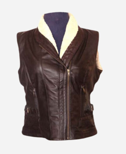 Laurie Holden The Walking Andrea Harrison Leather Vest