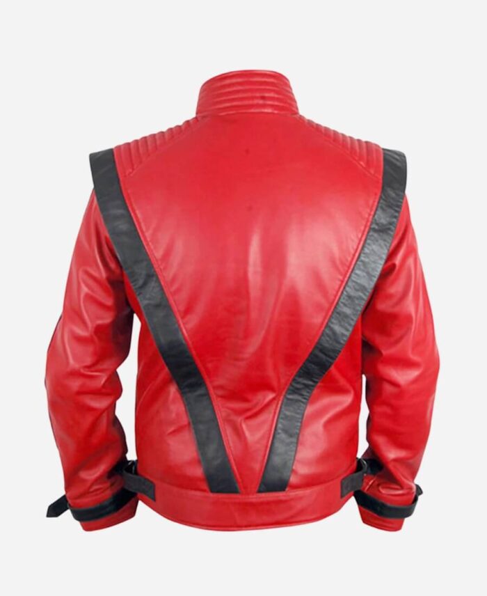 Michael Jackson Red Leather Thriller Jacket Back