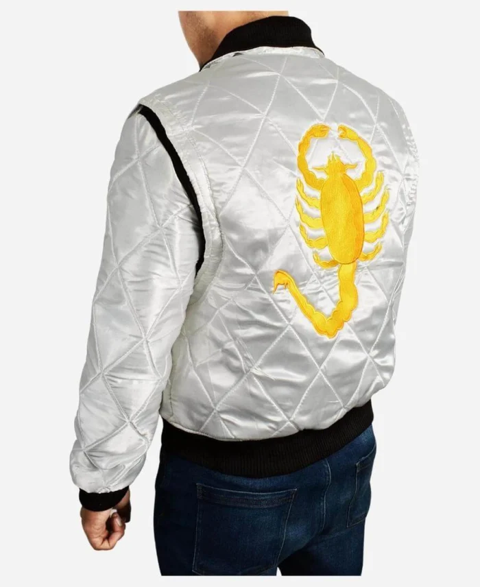 Ryan Gosling Drive Scorpion Jacket Side Pose