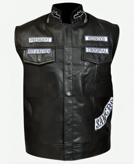 Sons Of Anarchy Jax Teller Leather Vest Front