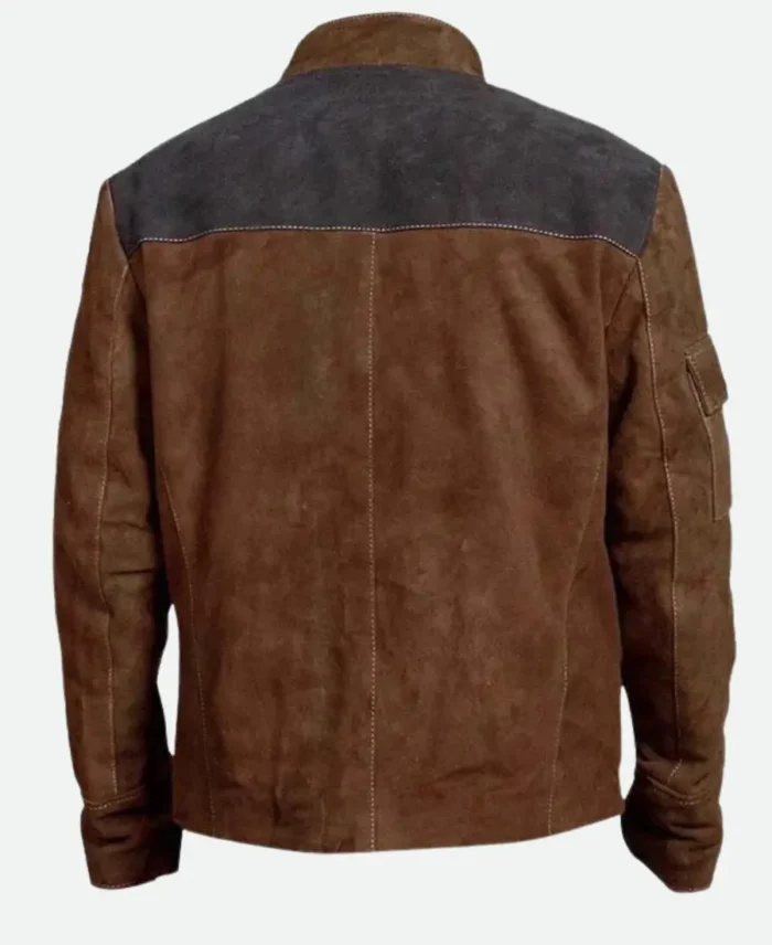 Star War Han Solo Suede Brown Leather Jacket back