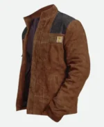 Star War Han Solo Suede Brown Leather Jacket side