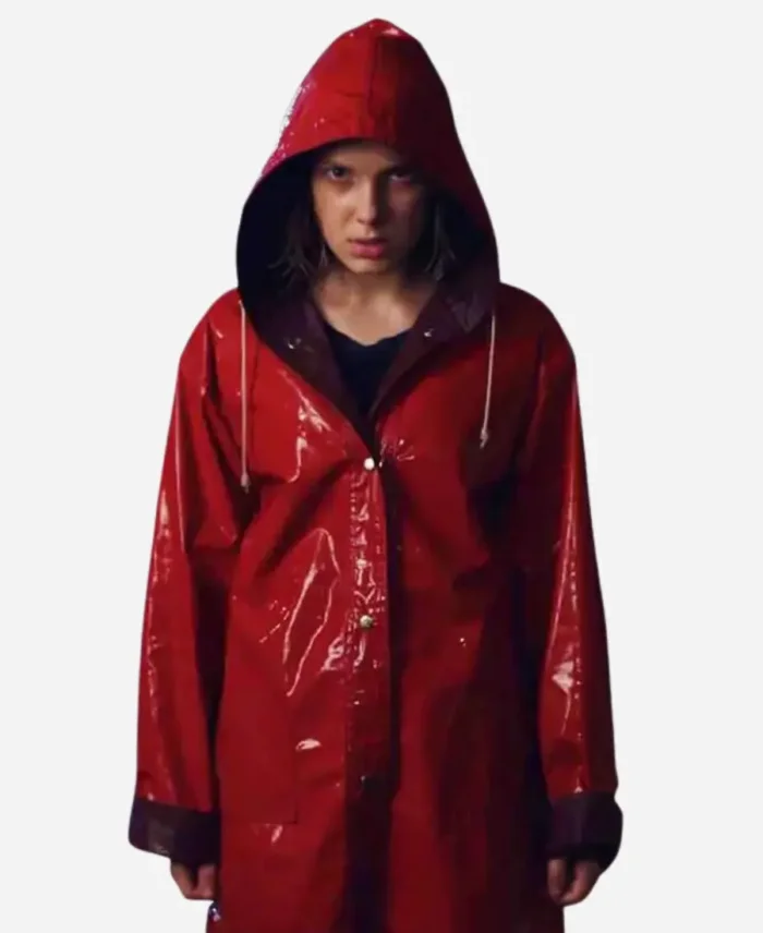 Stranger Things Eleven Red Rain Coat
