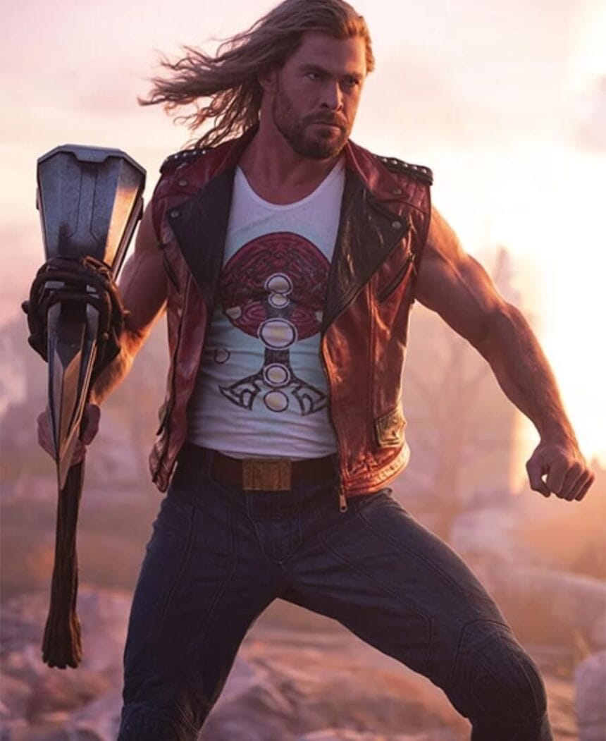 Merron Red Thor Thor Love and Thunder Red Vest - Jacket Era