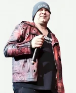 German Singer Michael Kiske Halloween Music Festival Red Leather Jacket