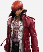 Takanori Hoshino King Of Fighters Iori Yagami Red Trench Leather Coat