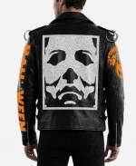 Michael Myers Halloween Studded Black Biker Leather Jacket