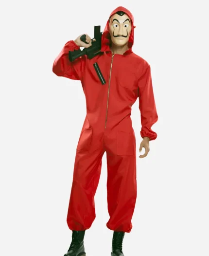 La Casa De Papel Dali Red Hooded Money Heist Costume