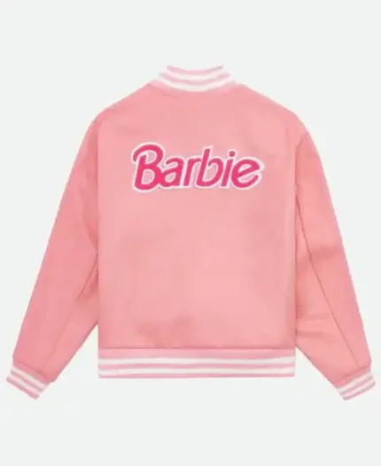 Barbie Pink Varsity Jacket Back