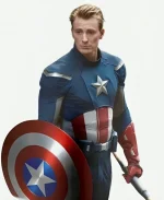 Chris Evans Captain America The Avengers Blue Leather Jacket