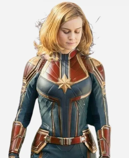 Captain Marvel Carol Danvers Avengers End Game Biker Jacket