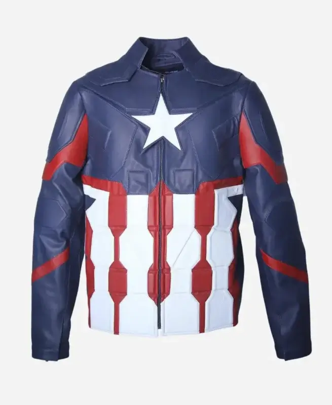 Chris Evans Captain America Jacket blue front