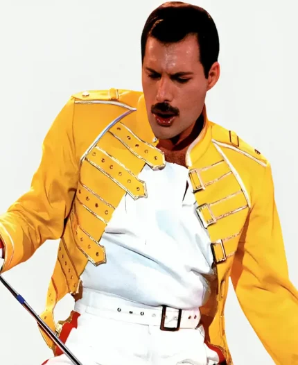Concert Freddie Mercury Yellow Leather Jacket