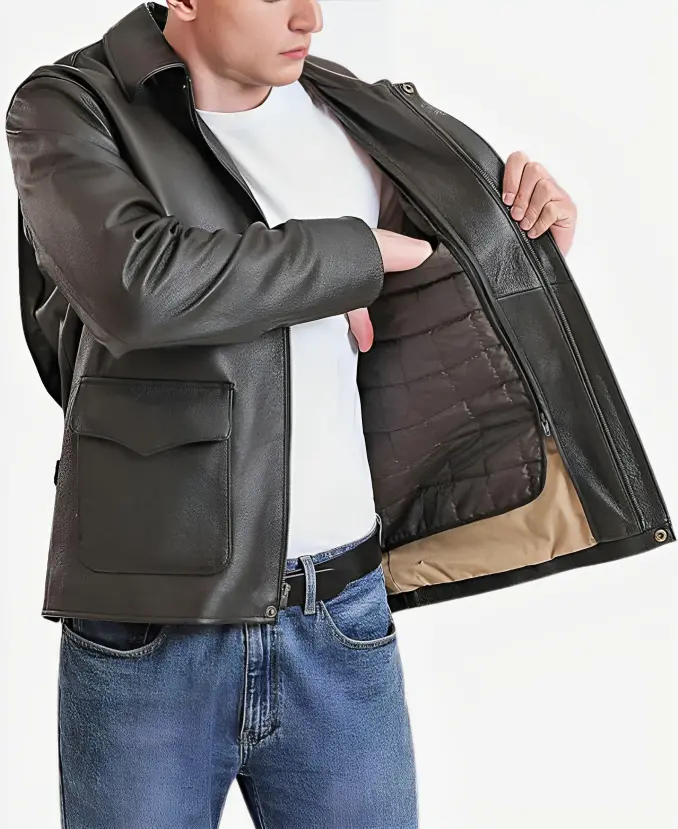 Indiana Jones Leather Jacket open