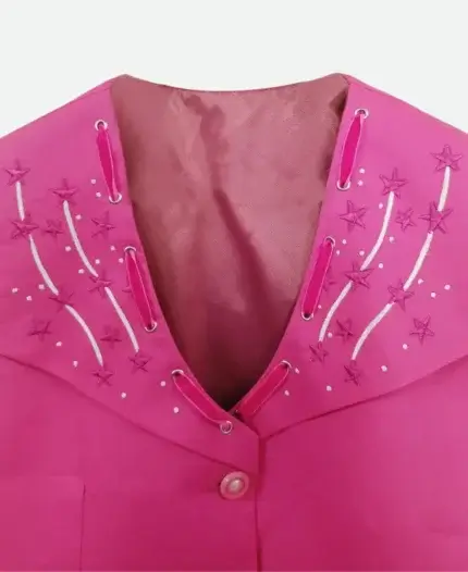 Margot Robbie Barbie Pink Vest Front