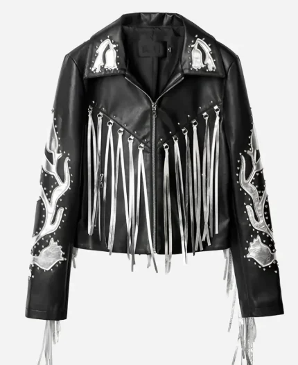 Margot Robbie Birds Of Prey Harley Quinn Fringe Leather Jacket