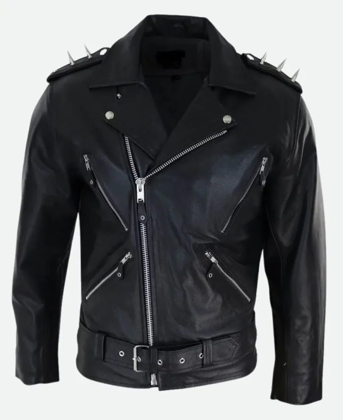 Nicolas Cage Ghost Rider Spikes Jacket More Front