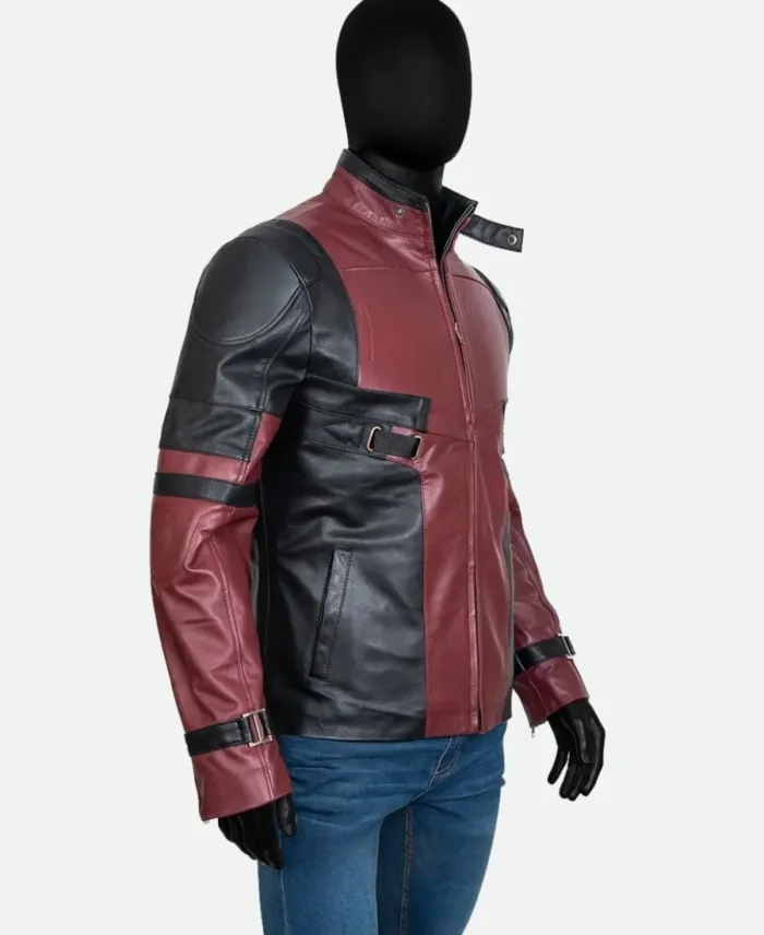 Ryan Reynolds Deadpool Leather Jacket Side