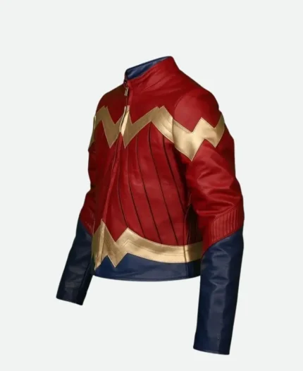 Wonder Woman Leather Jacket Side Look