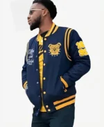 Aggie North Carolina A&T Blue Varsity Jacket Side