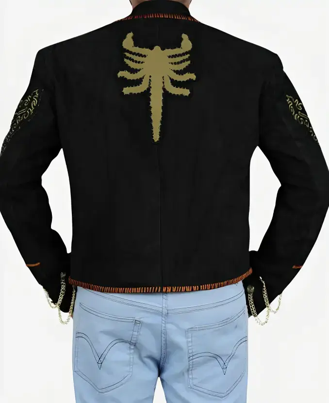 Suede Jacket in black worn by El Mariachi (Antonio Banderas) in