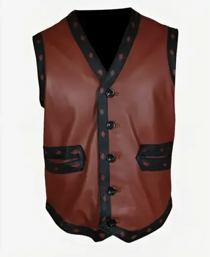 The Warriors Leather Vest Front