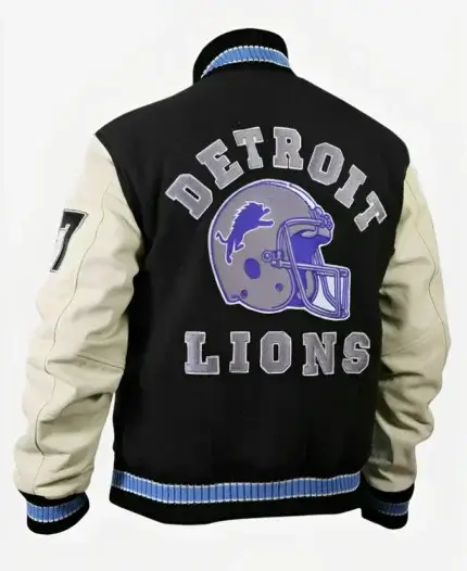 Axel Foley Detroit Lions Varsity Jacket BACK