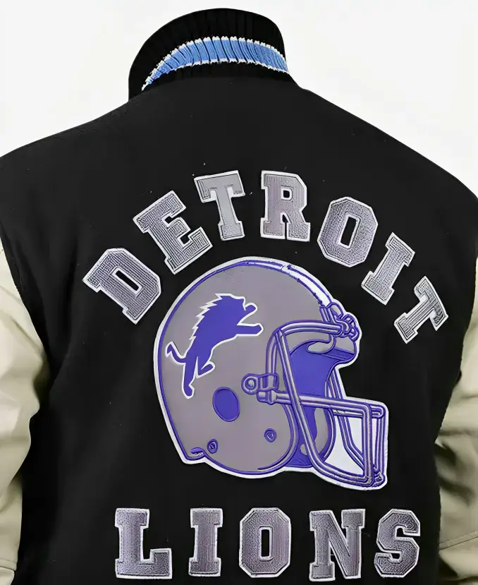 Axel Foley Detroit Lions Varsity Jacket Detail 2