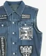 Black Label Society Ozzy Jeans Vest Detail