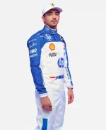 Ferrari white and blue suits for 2025 F1 Miami GP