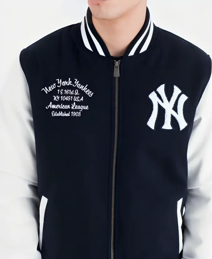 NLB New York Yankees Varsity Jacket Detailing