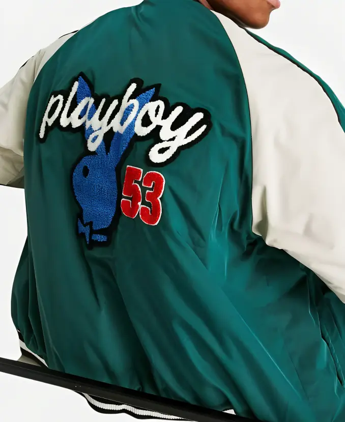 Playboy Varsity Jacket detailing