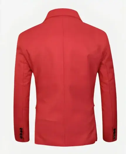 Red christmas blazer back