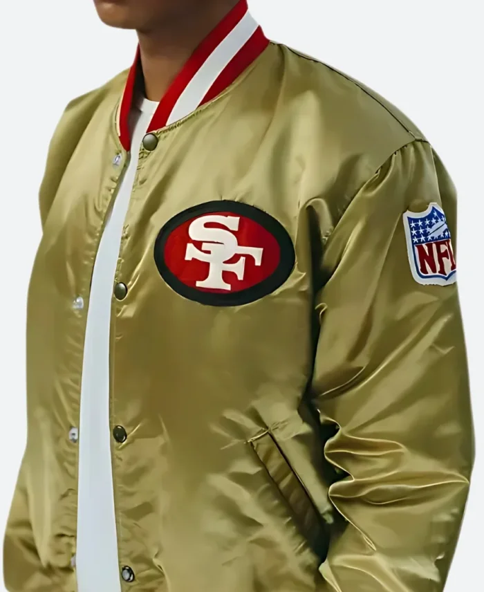 San Francisco 49Ers Gold Letterman Varsity Jacket For Sale