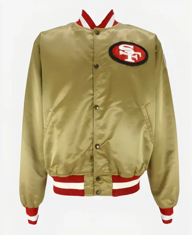 San Francisco 49ers Golden Satin bomber Jacket