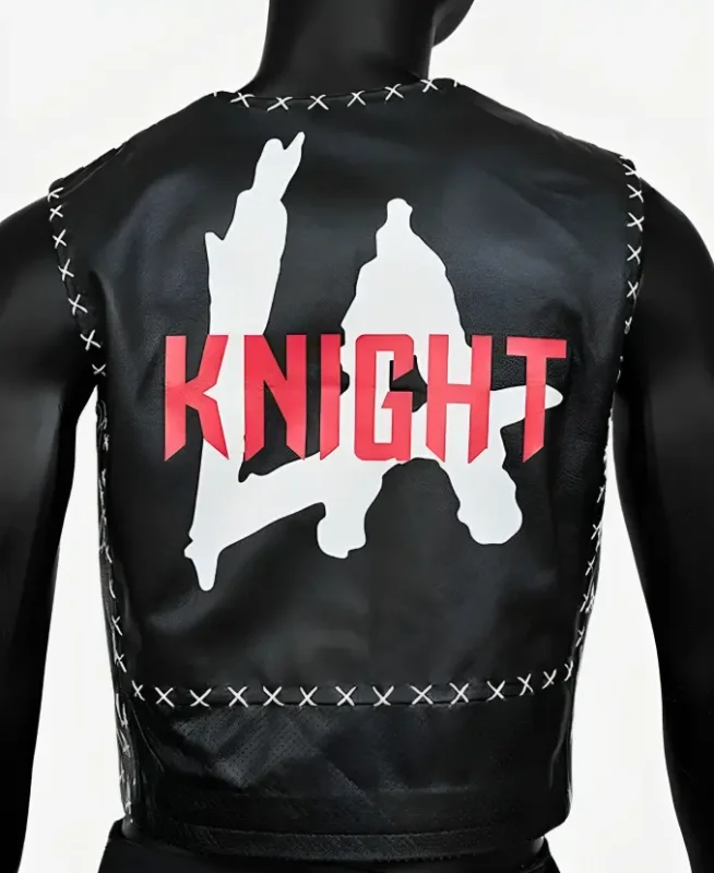 WWE LA Knight Leather Vest back
