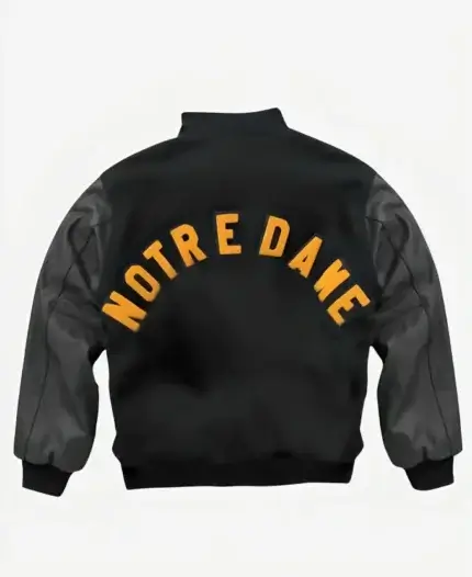 notre dame rudy irish letterman jacket back