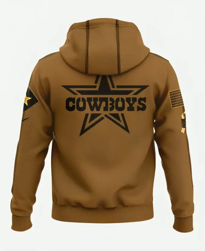 Dallas Cowboys 2023 Salute To Service Club Hoodie Back