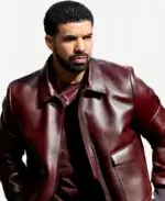 Drake Film Festival Maroon Leather Jacket - Jacket Era