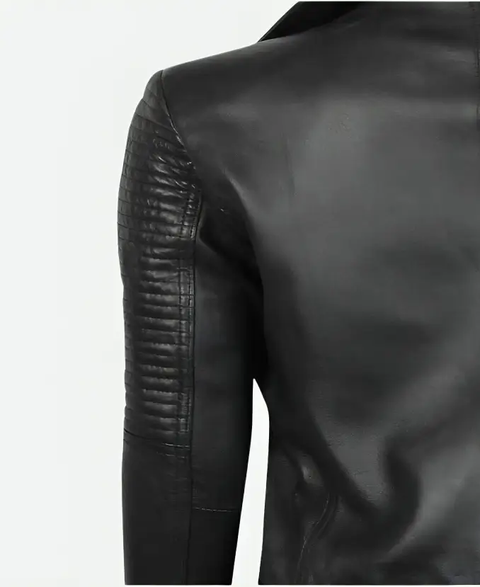 Gal Gadot Fast and Furious 6 Gisele Yashar Black Leather Jacket Back Detailing
