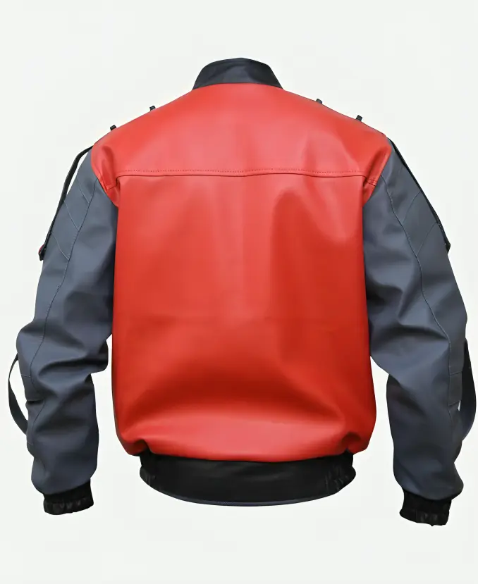 Marty McFly Back To The Future Leather Jacket Back
